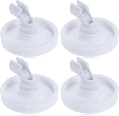 Vaatwasserrek wielen - Onderste rek rollers - Vaatwasser reparatie - Verbeterde duurzaamheid - 4 stuks - Wit