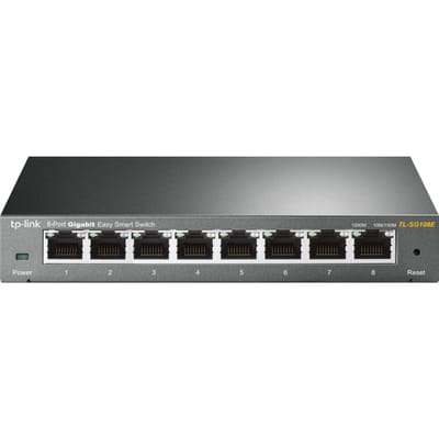 TP-Link TL-SG108E netwerk-switch Managed L2 Gigabit Ethernet (10/100/1000) Zwart