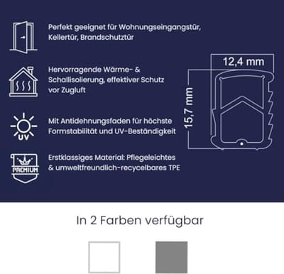 Witte Stalen Kozijnafdichting 10m tegen Tocht, Lawaai en Stof