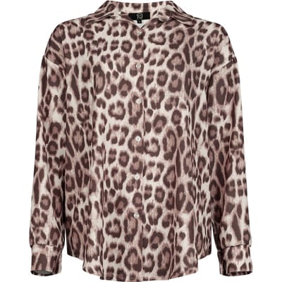 R.E.D. by EMP Blouse - Leopard Print - Oversized Blouse - S tot XL - voor Vrouwen - meerkleurig