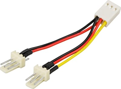 DELTACO SSI-36, 3-pin ho 2 x 3-pin ha Zwart, Rood, Wit, Geel kabeladapter/verloopstukje