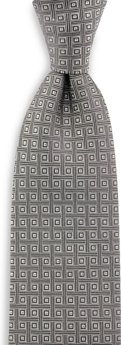 We Love Ties - Stropdassen - Stropdas The District - grijs / wit