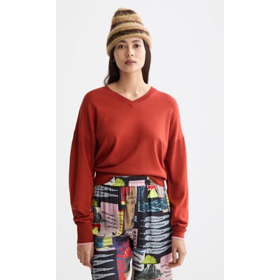 Scotch & Soda V-neck Relaxed Pullover Ketchup Taglia: XL | Maglioni a maglia Outlet | Donna