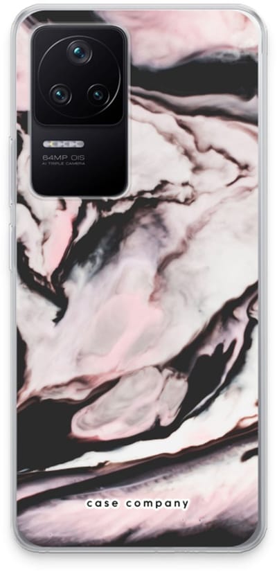 Case Company® - Hoesje geschikt voor Xiaomi Poco F4 hoesje - Roze stroom - Soft Cover Telefoonhoesje - Bescherming aan alle Kanten en Schermrand
