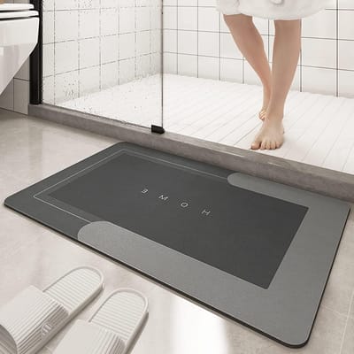 Absorbent Badmat, Antislip en Schimmelbestendig, 45 x 75 cm, Diatomee Modder, Sneldrogend en Dikke Tapijt voor Badkamer, Keuken en Toilet