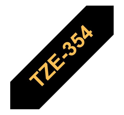 Etiketten Brother TZe, TZ TZe-354 PET Tapekleur: Zwart Tekstkleur:Goud 24 mm 8 m