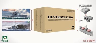 Takom Modelbouwpakket Militaire voertuigen - 6018W Destroyer BIG BOX - Chinese Type 07 Torpedobootjager - Sovjet PR.7 Gremyashchiy - SY-1 Plastic - 1:350 - Modelbouw