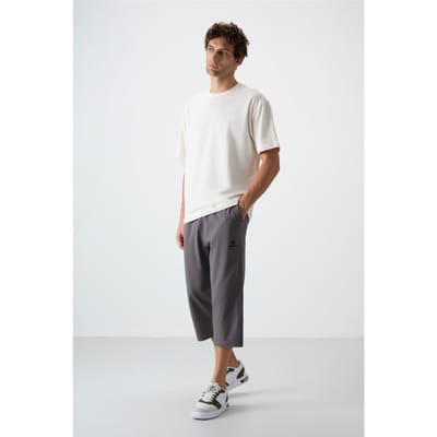 Heren Mid-waist Wijde Capri Shorts