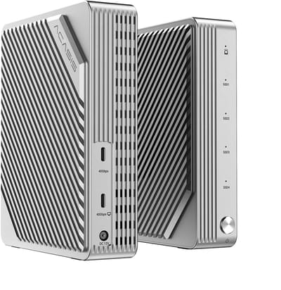 Acasis - 4-bay - 40Gbps - M.2 NVMe - RAID SSD-behuizing - Compatibel Met Thunderbolt 4/3 - Tot 32TB