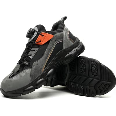 Draaiknop Heren Veiligheidsschoenen Beschermende Sneakers Stalen Neus Anti-smash Werkschoenen Mode Onverwoestbare Laarzen Veiligheid 41 zwart