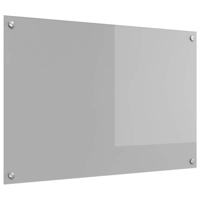 vidaXL - Keukenachterwand - Lichtgrijs - 90 - x - 60 - cm - gehard - glas