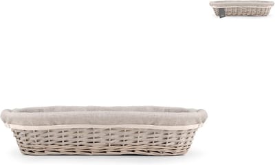 Broodmand Ovaal - Rieten mand - Tafelpresentatie - Modern en elegant - 43 cm - Grijs