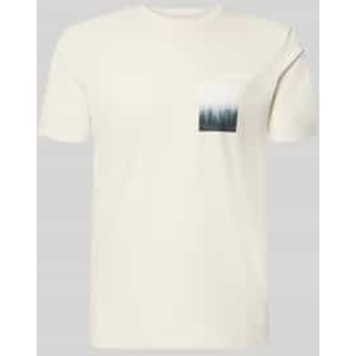 Tom Tailor Denim - T-shirt met fotoprint - Maat XL - greyish white