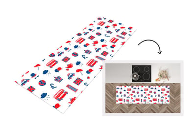 Keukenloper - Loper keuken - Engeland - Patronen - Londen - 150x50 cm - Keukenloper vinyl