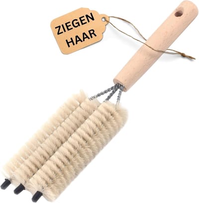 Novaliv jaloezieborstel jaloezieën rolluikborstel rolgordijnreinigingsborstel 25x8x3cm IDEAAL ook als verwarmingsreinigingsborstel 3-voudige vork jaloeziestofdoek stof rolluikreiniging