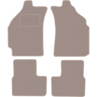Beige velours matten voor: Daewoo Matiz hatchback (1997-2007)