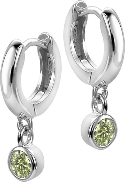 Orphelia Silver 925 Zo-6075;1 Kids Earring oorring + Circle Green Zirc