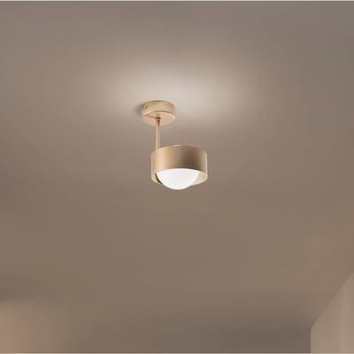 Euluna Plafondlamp Mado, opaalglas/messing, 1-lamp