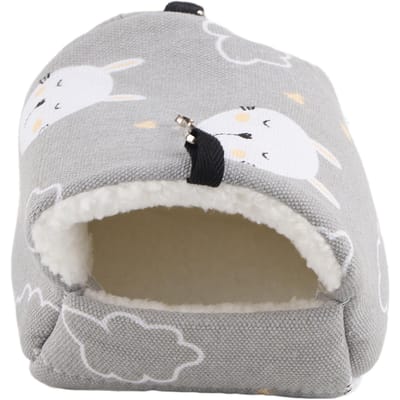 14*12cm Duurzaam Huisdier Canvas Hangbed Hangmat voor Rat Hamster Eekhoorn Papegaai(Grijze Konijn) gray