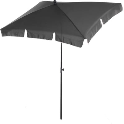 Premium Parasol - Tuinparasol - Opvouwbaar - Stokparasol - 198 x 130 x 245 cm - Strandparasol - Terrasparasol - Balkonparasol - Kantelbaar & Verstelbaar - UV-Bestendig - Strand, Balkon, Terras & Tuin - Grijs