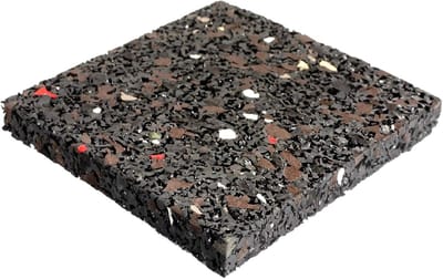 Antitrillingsmat rubber 100x100x10mm set van 10 - antislip trillingsdempend voor machinevloeren