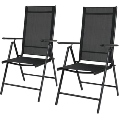 909 OUTDOOR Tuinstoelen Set van 2 - Inklapbaar - Verstelbaar - Aluminium & Textileen - 69x56x106 cm