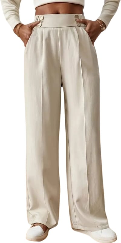 Livano Pantalon Dames - Chino - Golfbroek - Nette Broek - Met Elastische Tailleband - Volwassenen - Abrikoos - S