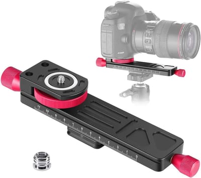 Metaal Wormdrive Macro Focusing Focus Rail Slider voor Close-Up Fotografie met 115mm Instelling en 1/4 Inch Schroefdraad