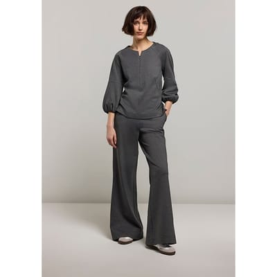Summum Woman Trousers Boot Cut Punto Milano Antraciet Size: 34 | Wide-Leg & Flared Pants Outlet | Dames | Grijs