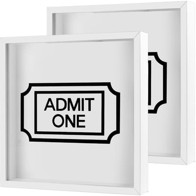 Store_7 - Archiefdozen - Houten opbergframes - 29 cm groot formaat - Witte kleur - Reisfoto's - Voor memorabilia en souvenirs - 2 stuks