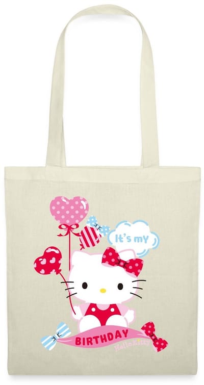 Hello Kitty Met Ballonnen Jarig Ontwerp Tas Van Stof Schoudertas