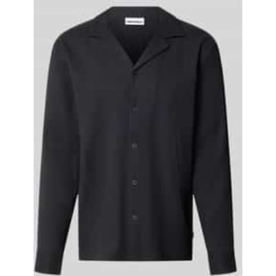 regular fit overhemd met lange mouwen in plissé-look