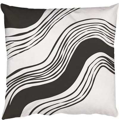 Sierkussens - Kussentjes Woonkamer - 50x50 cm - Golven - Zwart - Zandkleur