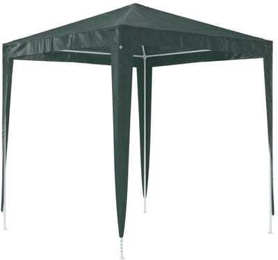 Partytent - 2 x 2 m - Groen - UV-bestendig & Waterbestendig PE - Robuust Stalen Frame - Compact Tuinpaviljoen - Inclusief Montagemateriaal - 4 m² Schaduwplek