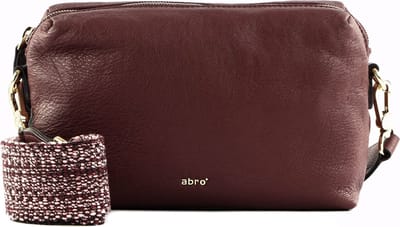 abro Leren Schoudertas Leather Dalia Crossbody Bag Kaia Bordeaux Wijnrood