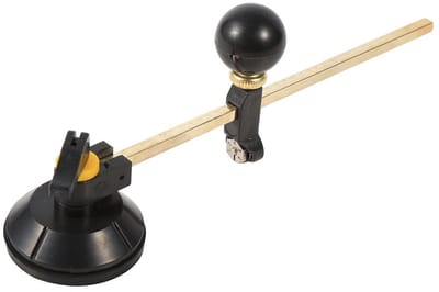 Cosensi- Glassnijder Professioneel - Ronde Cirkelsnijder - Verstelbare Kompassen - Zuignap 5,5 cm - Totale Lengte 30 cm - Max. Cirkeldiameter 40 cm