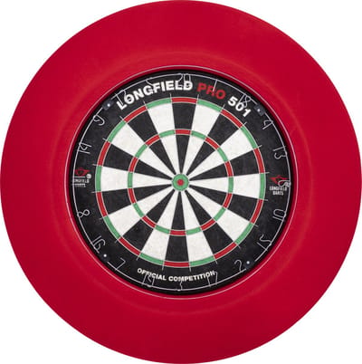 LED Dartbord Surround Rood – Dartbord Verlichting met 90 LEDs – 3 cm Dikke Beschermring – Muurbescherming voor Darten – Longfield