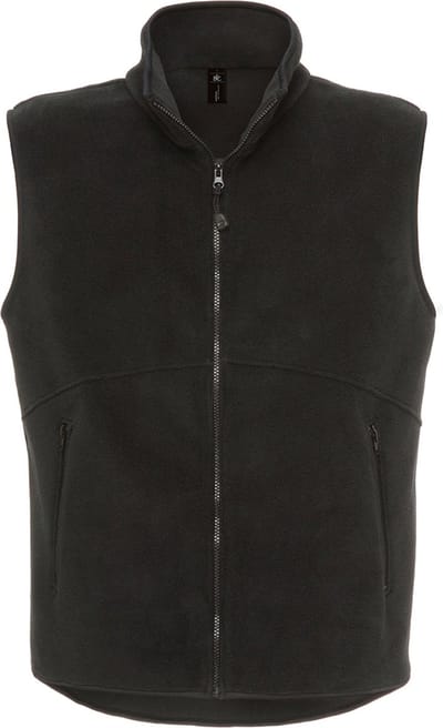 Bodywarmer 'Traveller+ Fleece' merk B&C maat 3XL Zwart