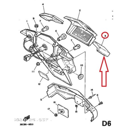 Cabochon de clignotant ARG pour scooter MBK Active 54U-83342 Neuf
