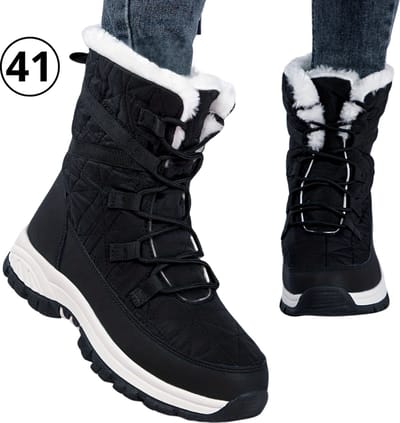Livano Wintersport Sneeuwboots - Snowboots - Sneeuwschoenen - Ski Gadgets Voor Dames - EU41 - Zwart