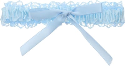 Elegante blauwe kousenband met strik en kant voor de bruid - Perfect voor bruiloften en trouwaccessoires