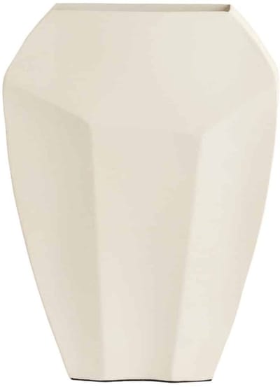Light & Living Vaas Cordoba - Wit - 25x11x34cm - Metaal - Modern - Bloemenvaas - Woondecoratie - Decoratieve vaas voor woonkamer of slaapkamer