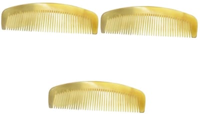 NTHProducts - Sheephorn Kam - Handgemaakte Pocket Kam - Antistatisch - Zwart - Ontklitkam - Geschikt voor Vrouwen - 3 Stuks