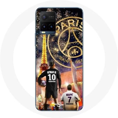 Coque pour Vivo Y21s 2021 / Y21 2021 PSG Neymar et Mbappé Joyeux noël