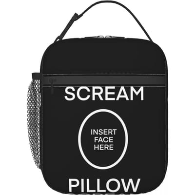 SCREAM PILLOW Geïsoleerde Lunchtas voor Kinderen School Koeltas Thermische Voedseldoos Draagtas Draagbare Lunchboxen Container One Size
