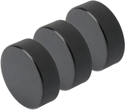 Allecto Plus - Rubber hockey discs in blauw - set van 3 stuks