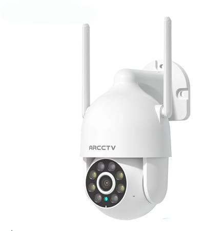 Cherrys Finds - Beveiligingscamera - Beveiligingscamera's - Buiten Camera Met Nachtzicht - Beveiligingscamera Buiten - Beveiligingscamera Draadloos Buiten - Beveiligingscamera Buiten Wifi - Met Auto Tracking - Twee Weg Audio - Wit