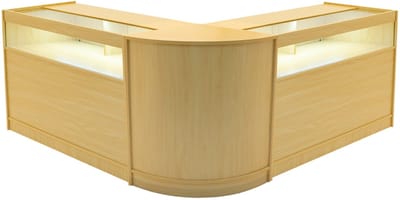 Iris led winkelbalieset - esdoorn - 2x120x60+60x60 cm - 2x b1200&cm60