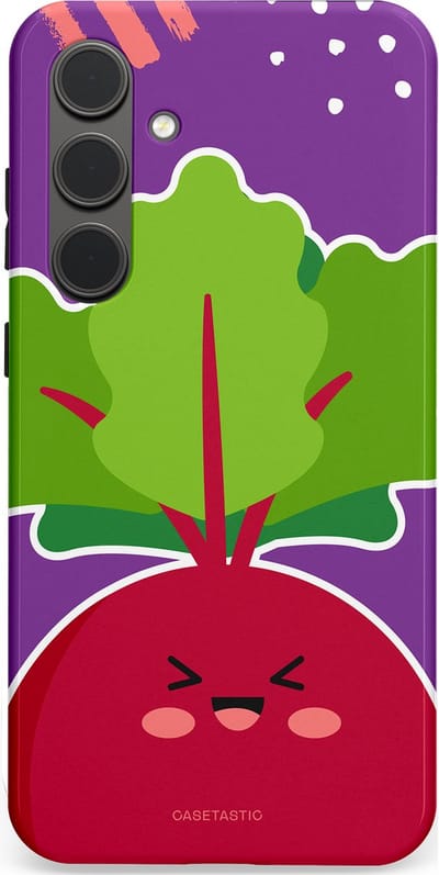 Casetastic Hoesje Geschikt voor Samsung S24 Plus - Stijlvolle Beschermende Duo-layer Case - Kawaii Groenten Look