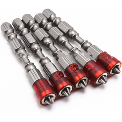 10 Stuks Schroevendraaierbits 65mm Lang Sterk Magnetisme Anti-Slip Kruiskopschroevendraaierbit Rood
